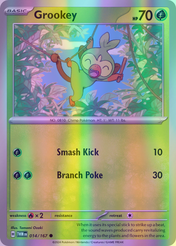 Grookey - 014/167 (TWM) Common - Near Mint Reverse Holofoil