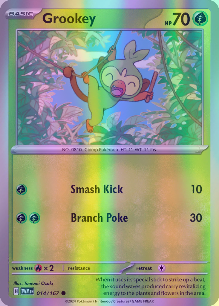 Grookey - 014/167 (TWM) Common - Near Mint Reverse Holofoil