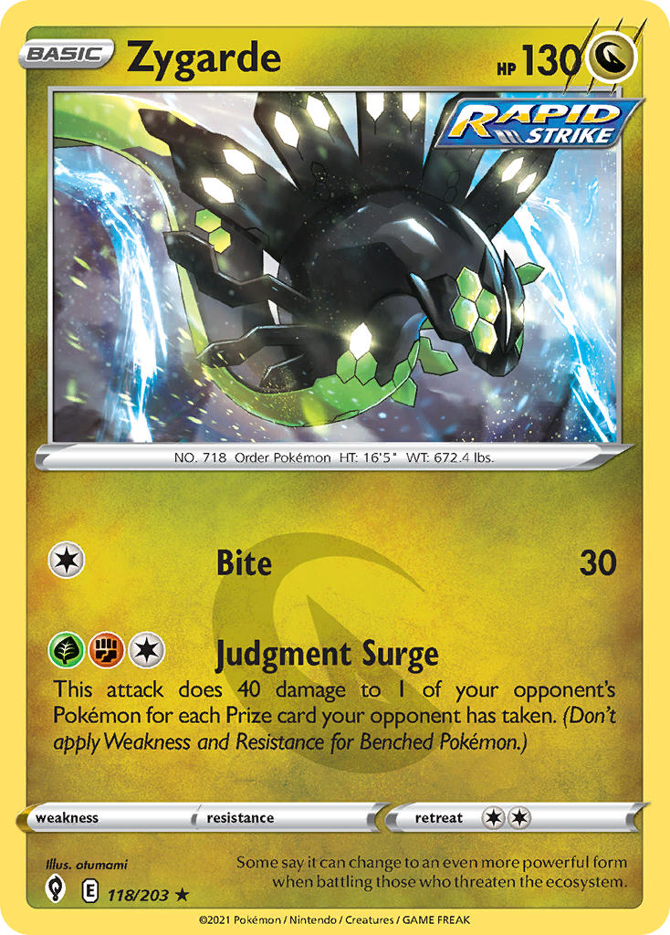 Zygarde - 118/203 (SWSH07) Holo Rare - Near Mint Holofoil