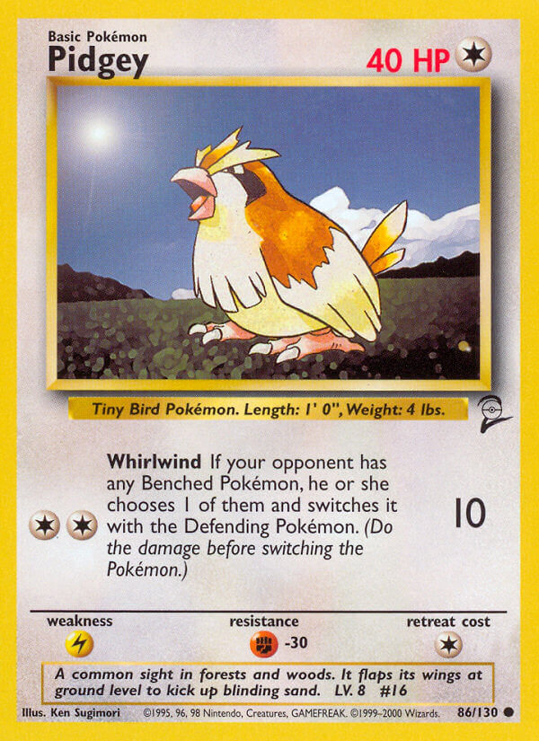 Pidgey - 086/130 (BS2) Common - Near Mint