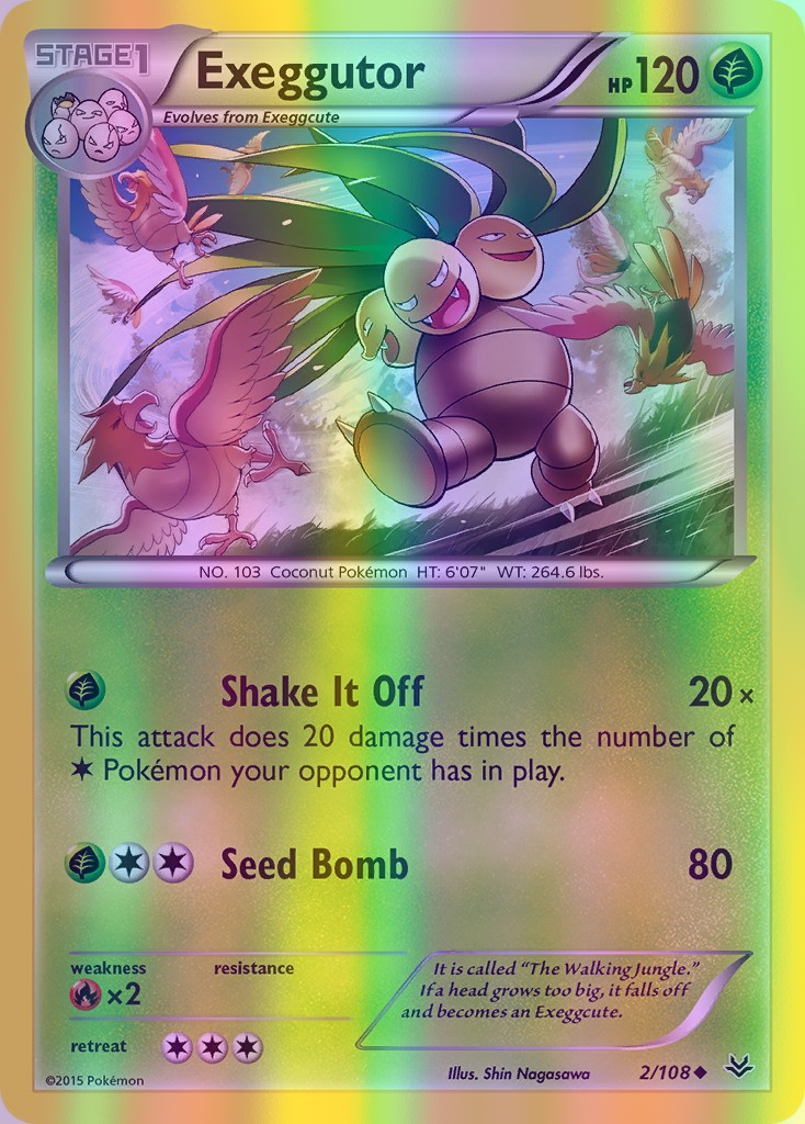 Exeggutor - 002/108 (ROS) Uncommon - Near Mint Reverse Holofoil
