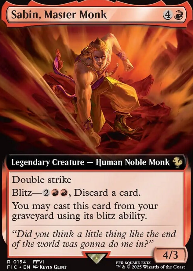 Sabin, Master Monk [ #0154 Extended Art ] (FIC-R)