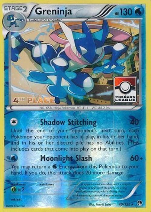 Greninja - 4th Place - 040/122 (BKP) Promo - Light Play