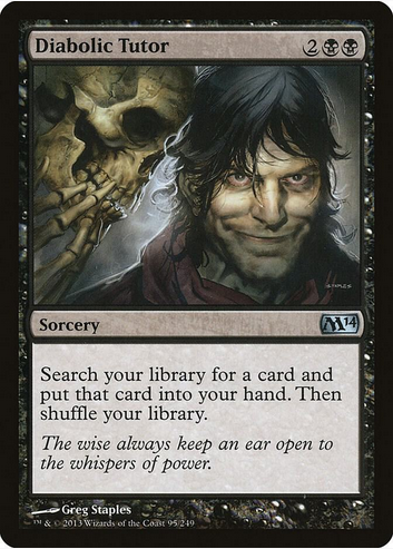 Diabolic Tutor (M14-U) Moderate Play