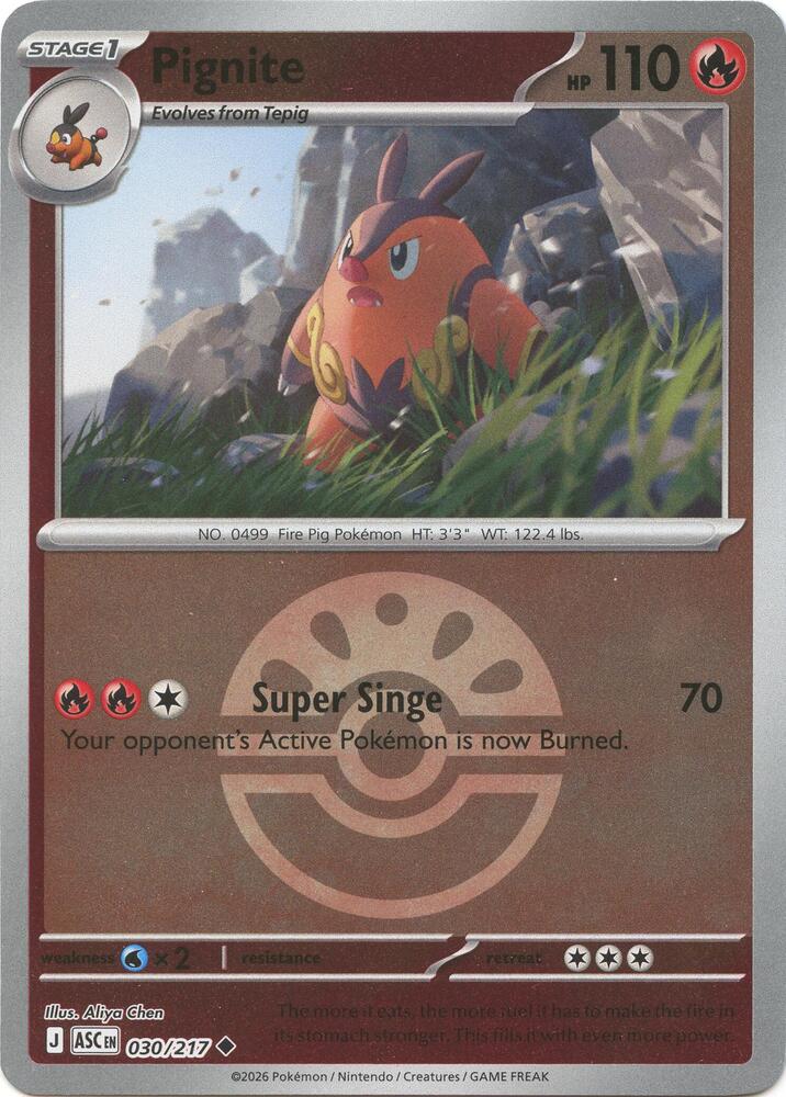 Pignite (Friend Ball) - 030/217 (ASC) Uncommon