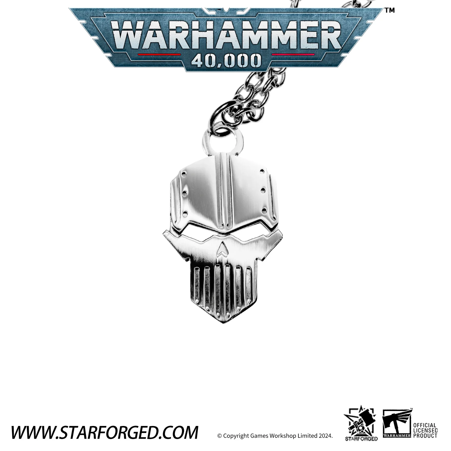 Starforged: Warhammer 40K - Stainless Steel Necklace: Iron Warriors