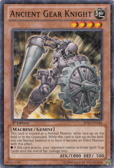 Ancient Gear Knight (Starfoil) (BP01-EN146) Starfoil Rare - Near Mint 1st Edition