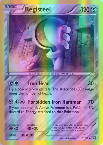 Registeel - 051/098 (AOR) Rare - Near Mint Reverse Holofoil