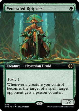 Venerated Rotpriest [#392 Extended Art] (ONE-R-FOIL)