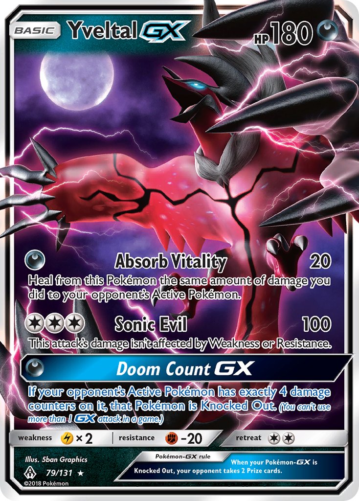 Yveltal GX - 079/131 (FLI) Ultra Rare - Near Mint Holofoil