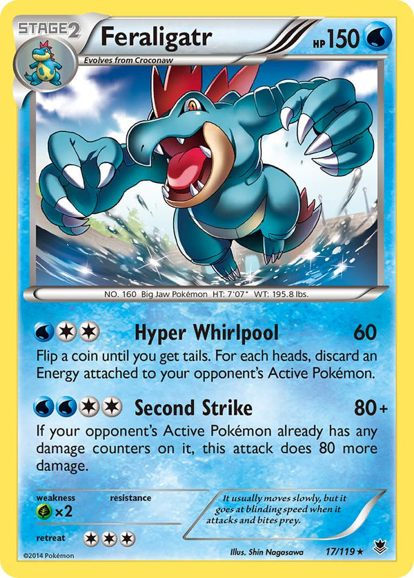 Feraligatr - 017/119 (PHF) Holo Rare - Near Mint Holofoil