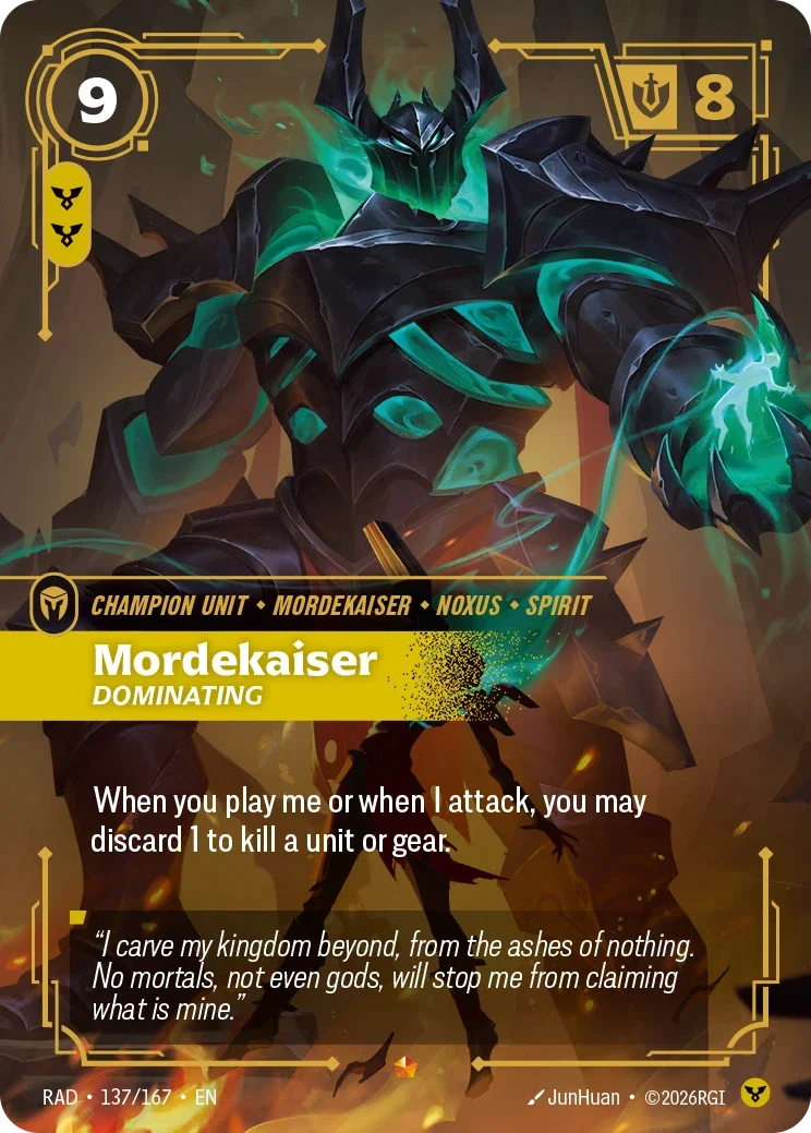 Mordekaiser, Dominating - 137/167 (RAD) Epic