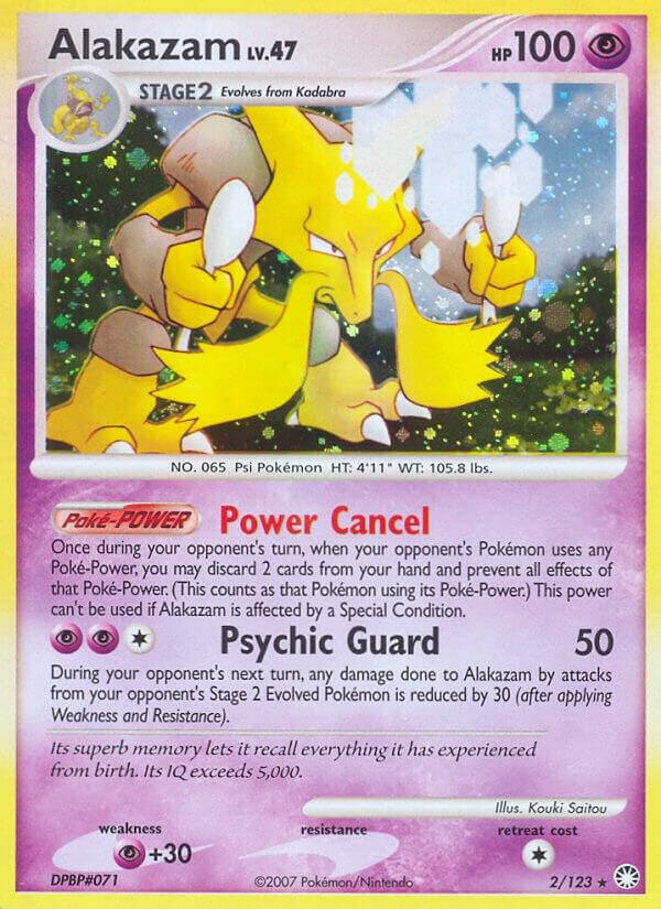 Alakazam - 2/123 (MT) Holo Rare - Damaged Holofoil