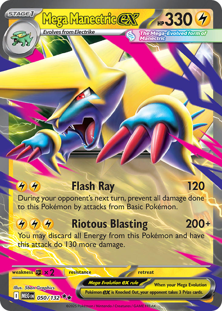 Mega Manectric ex - 050/132 (MEG) Double Rare