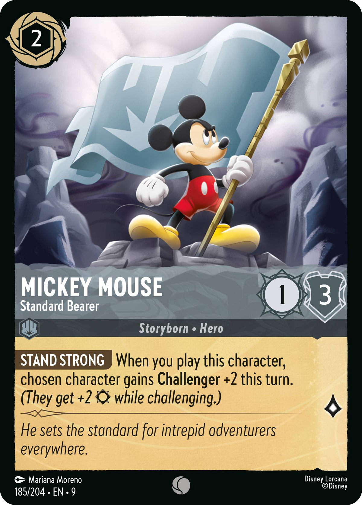 Mickey Mouse - Standard Bearer (185/204 - Fabled)  Common