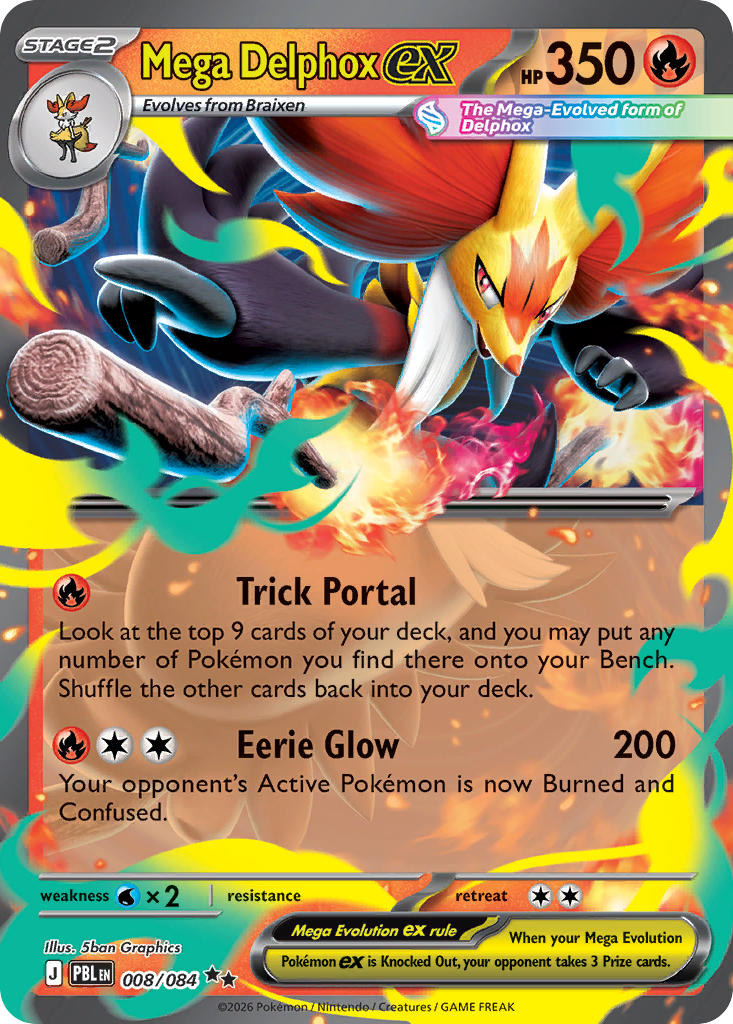 Mega Delphox ex - 008/084 (PBL) Double Rare