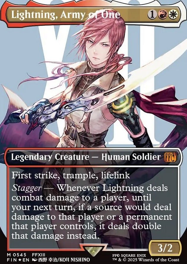 Lightning, Army of One [ #0545 Surge Foil Borderless Alternate Art ] (FIN-M)