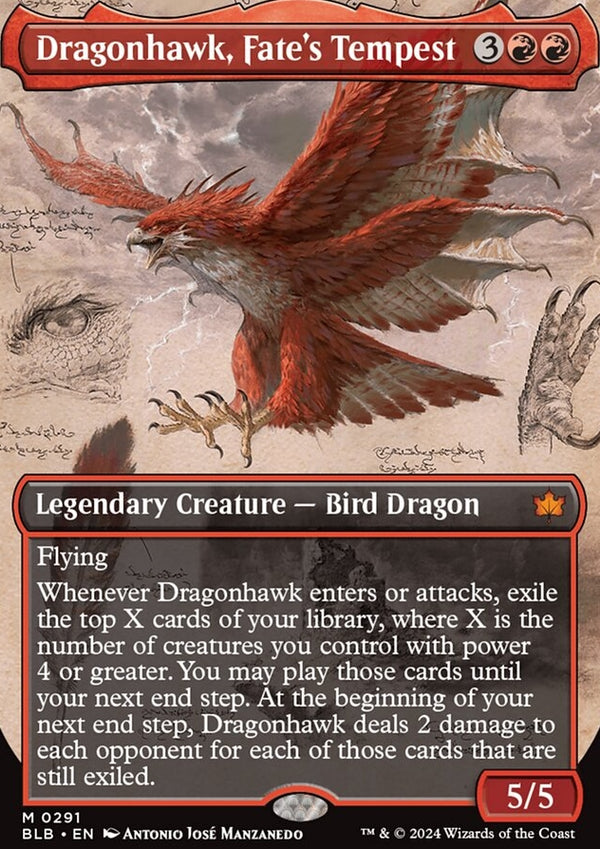 Dragonhawk, Fate's Tempest [#0291 Borderless] (BLB-M-FOIL)