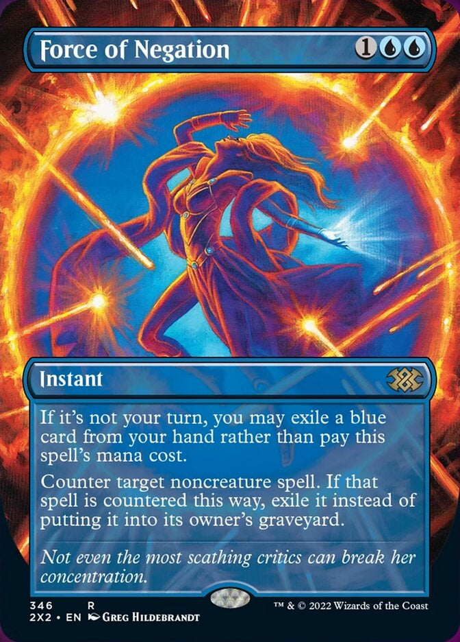 Force of Negation [#346 Alternate-Art Borderless] (2X2-R)
