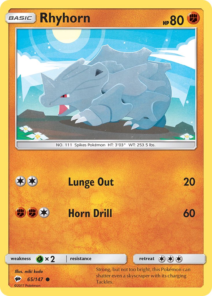 Rhyhorn - 065/147 (SM:BUS) Common - Near Mint