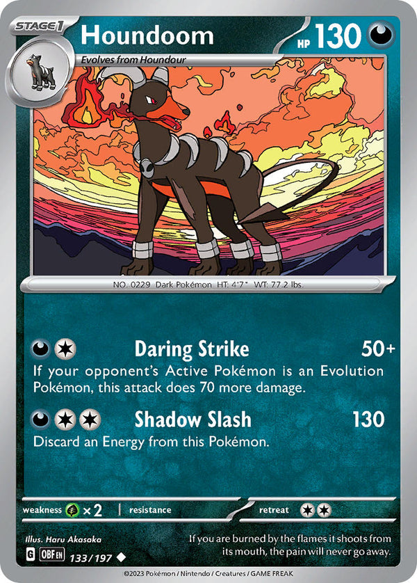 Houndoom - 133/197 (OBF) Uncommon - Near Mint