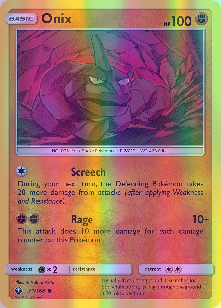 Onix - 071/168 (CES) Common - Near Mint Reverse Holofoil