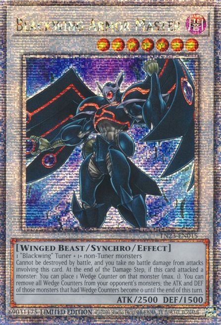 Blackwing Armor Master (TN23-EN015) Quarter Century Secret Rare - Near Mint