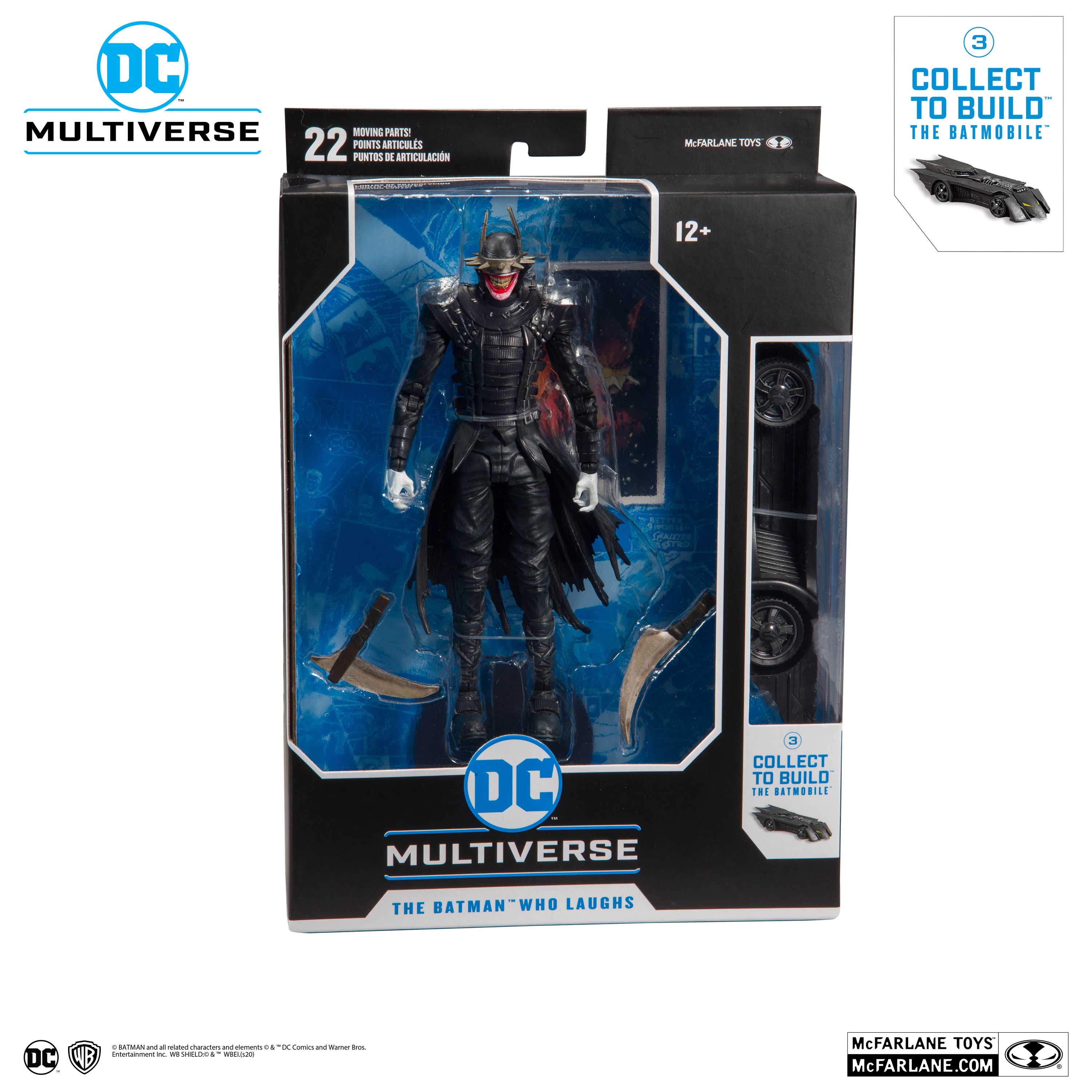 DC Multiverse Action Figure Set: The Batman Who Laughs, Batgirl, & Nightwing w/ Batmobile