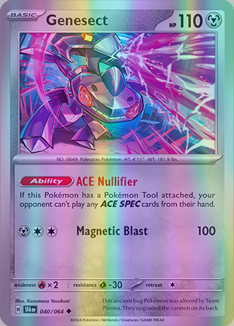 Genesect - 040/064 (SFA) Uncommon - Near Mint Reverse Holofoil Genesect - 040/064 (SFA) Uncommon - Near Mint Reverse Holofoil