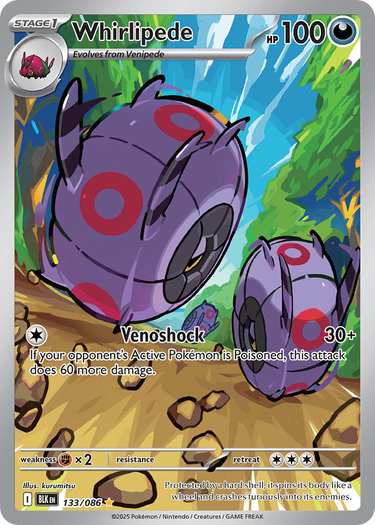 Whirlipede - 133/086 (BLK) Illustration Rare