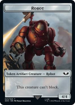 Astartes Warrior // Robot Double-sided Token (40K-T)