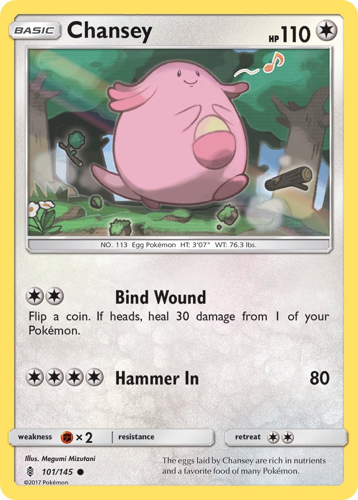 Chansey - 101/145 (SM:GRI) Common - Near Mint