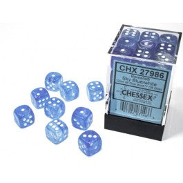 CHX27986: Borealis - 12mm D6 Sky Blue/White (Luminary) (36)