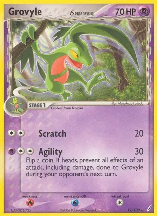 Grovyle (19/100) Reverse Holo - Delta Species