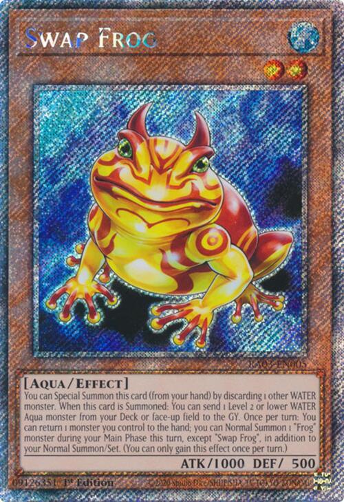 Swap Frog (RA03-EN005) Platinum Secret Rare - Near Mint 1st Edition