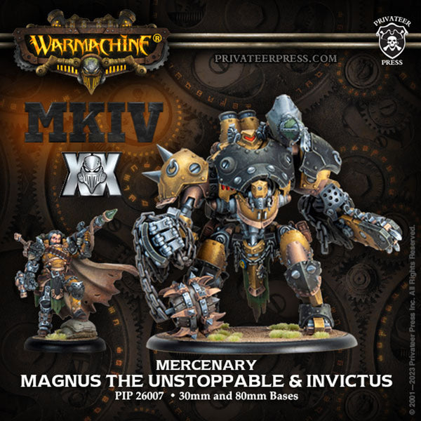 Warmachine MKIV (PIP 26007): Mercenary - Character Solo: Magnus the Unstoppable & Invictus