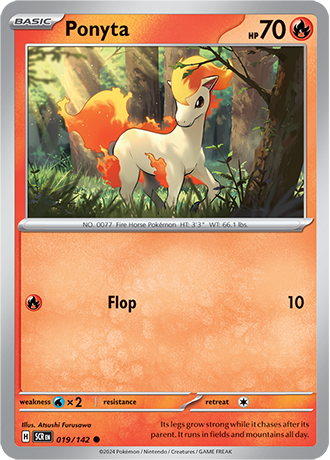 Ponyta - 019/142 (SCR) Common - Near Mint