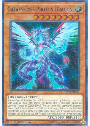 Galaxy-Eyes Photon Dragon (LED3-EN039) Super Rare - 1st Edition Near Mint