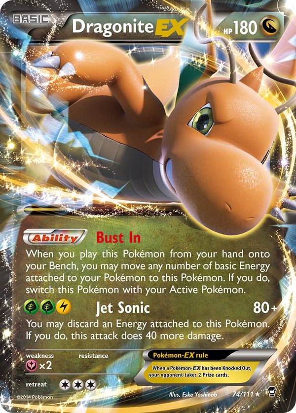 Dragonite EX - 074/111 (FFI) Ultra Rare - Near Mint Holofoil