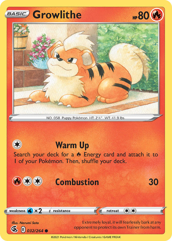 Growlithe - 032/264 (SWSH08) Common - Near Mint