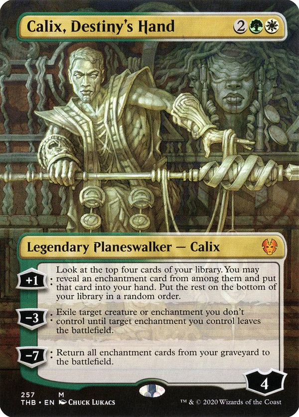 Calix, Destiny's Hand [#257 Borderless Planeswalker] (THB-M-FOIL)