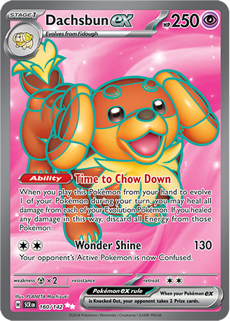 Dachsbun ex - 160/142 (SCR) Ultra Rare - Near Mint Holo