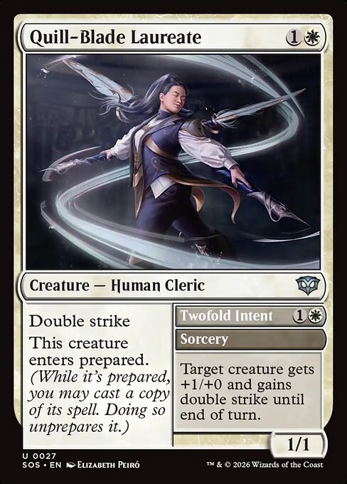 Quill-Blade Laureate // Twofold Intent [ #0027 ] (SOS-U)
