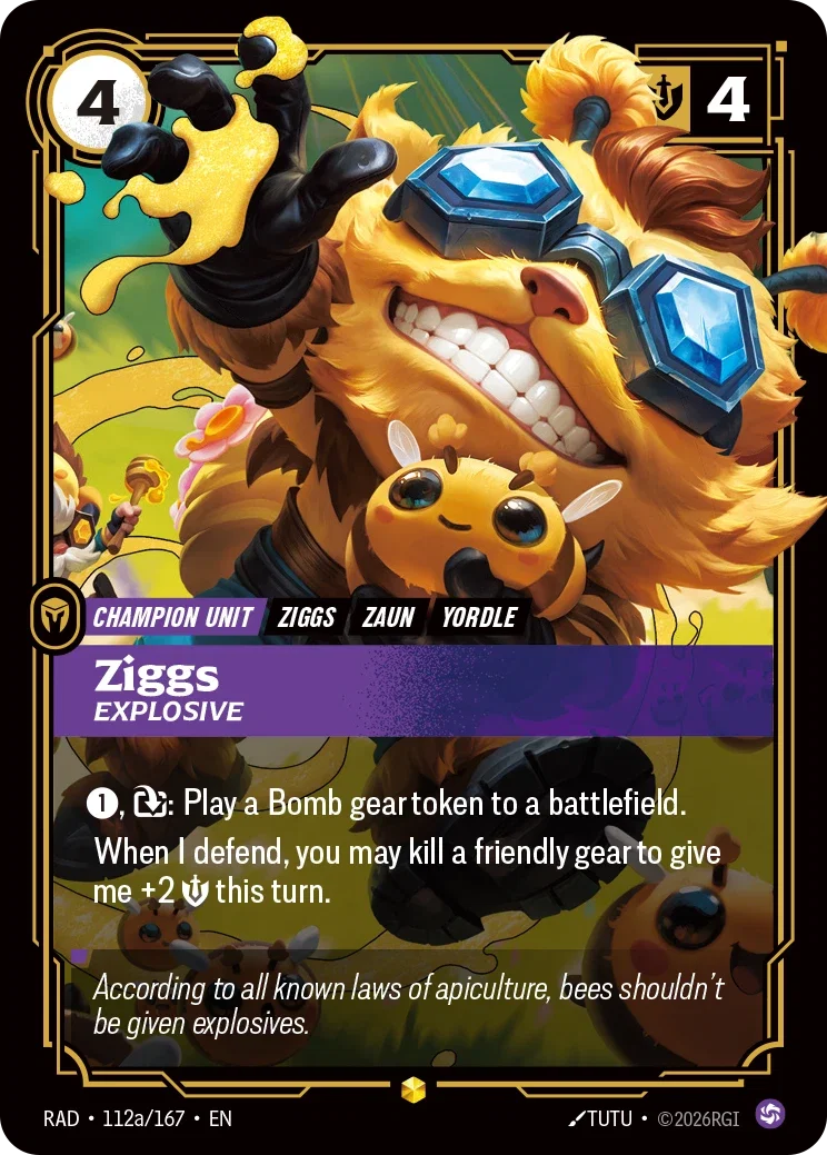 Ziggs, Explosive (Alternate Art) - 112a/167 (RAD) Showcase