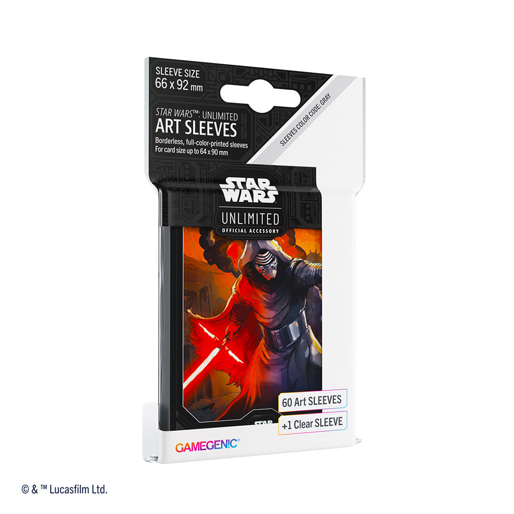 GameGenic: Art Sleeves - Star Wars: Unlimited - Kylo Ren (Grey 60ct +1)