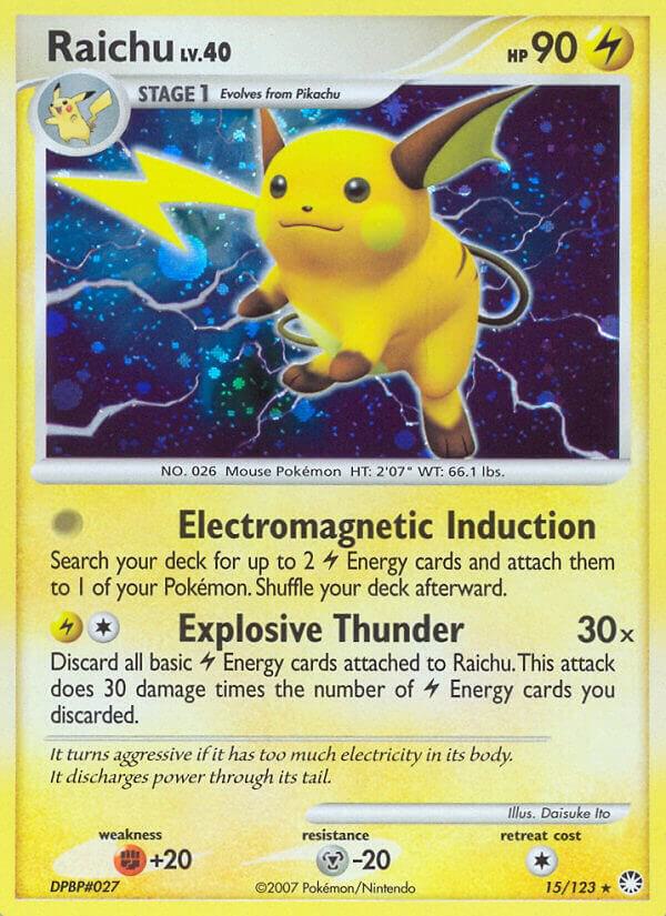 Raichu - 015/123 (MT) Ultra Rare - Moderate Play Holofoil