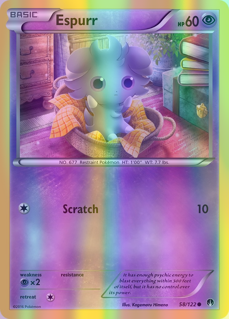 Espurr - 058/122 (BKP) Common - Near Mint Reverse Holofoil