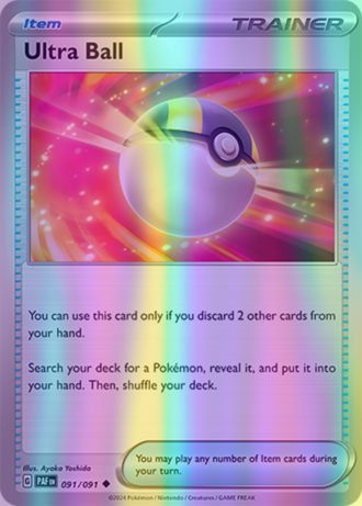 Ultra Ball - 091/091 (SV:PAF) Uncommon - Near Mint Reverse Holofoil