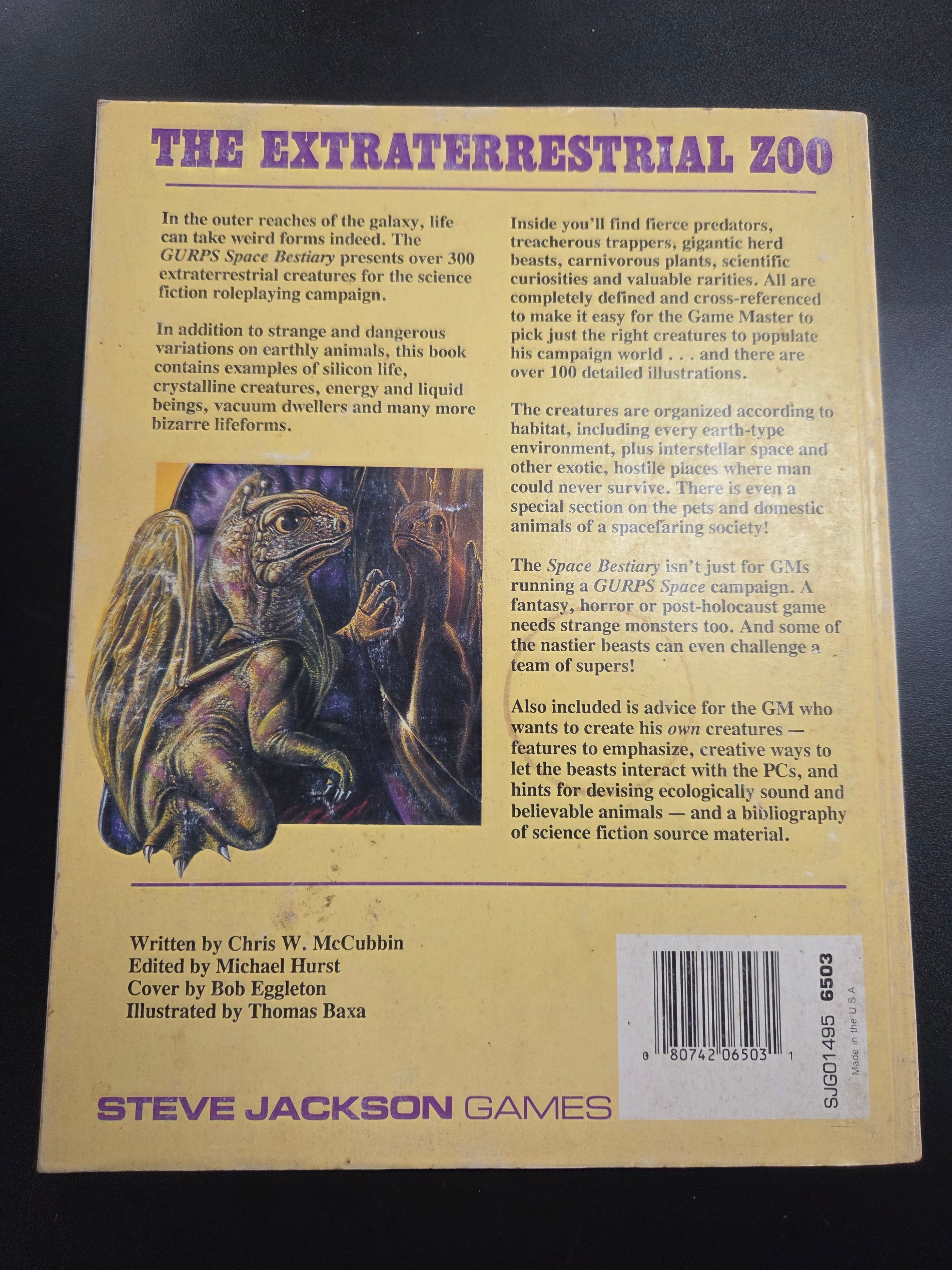 GURPS RPG (3rd Ed): Space Bestiary - A Guide to Creatures of the Endless Frontier (USED)