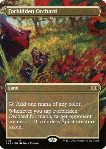 Forbidden Orchard [#405 Alternate-Art Borderless] (2X2-R-FOIL)